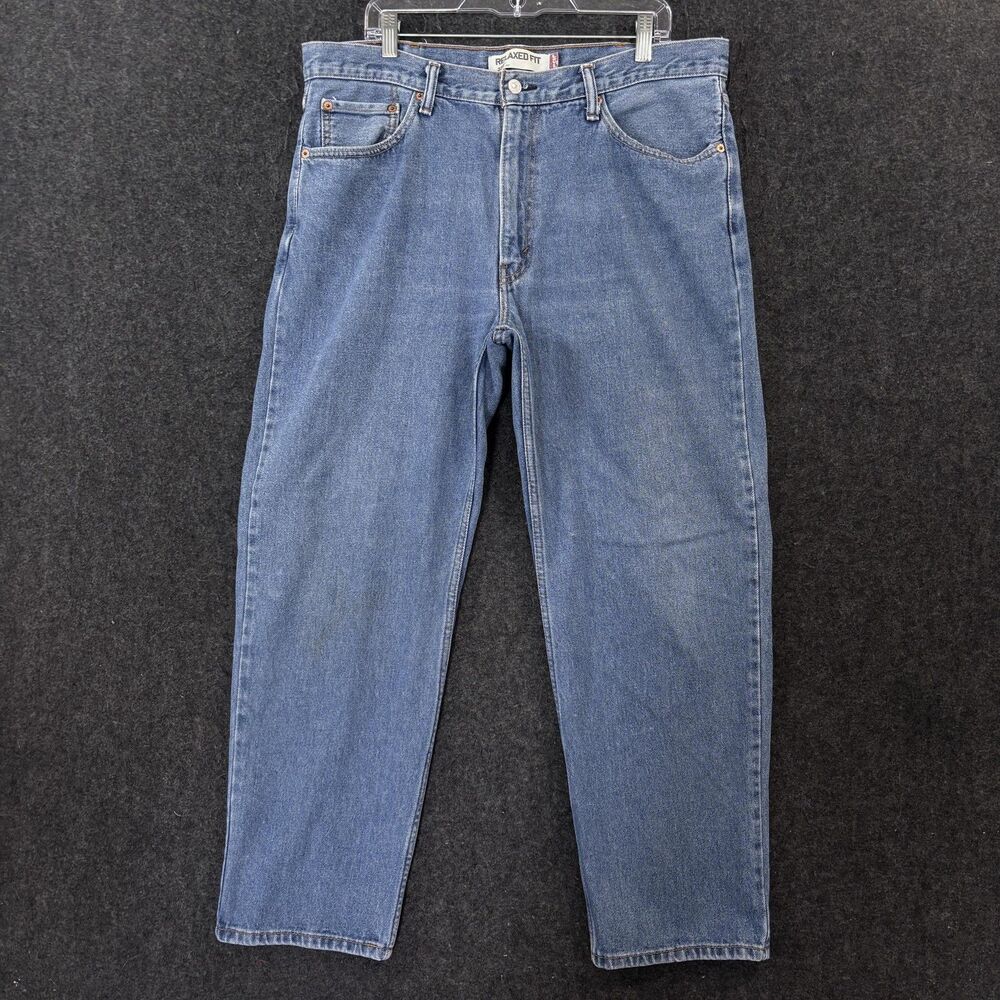Levis 550 Jeans Men's 38x30 Blue Medium Wash Relaxed Fit Tapered Denim Pants